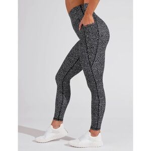 BuffBunny Rosa Pocket Legging - Black Bossy Print - M Seamless leggings